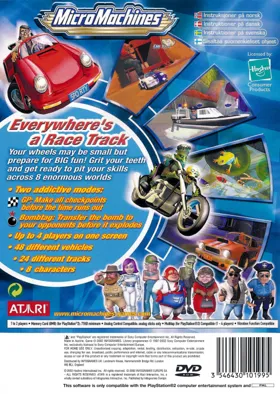 Micro Machines box cover back